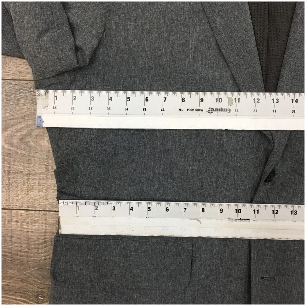EDDIE BAUER Mens Performance Blazer‎ Sport Coat Casual Jacket Size 48T Gray Suit